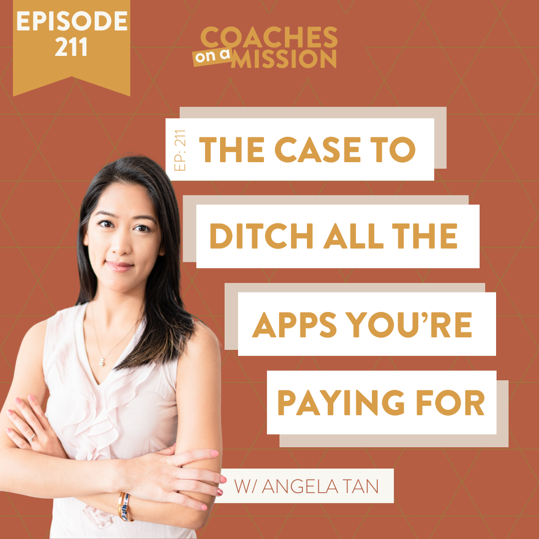 headshot of guest Angela Tan for her "the case to ditch all the apps you're paying for" podcast episode